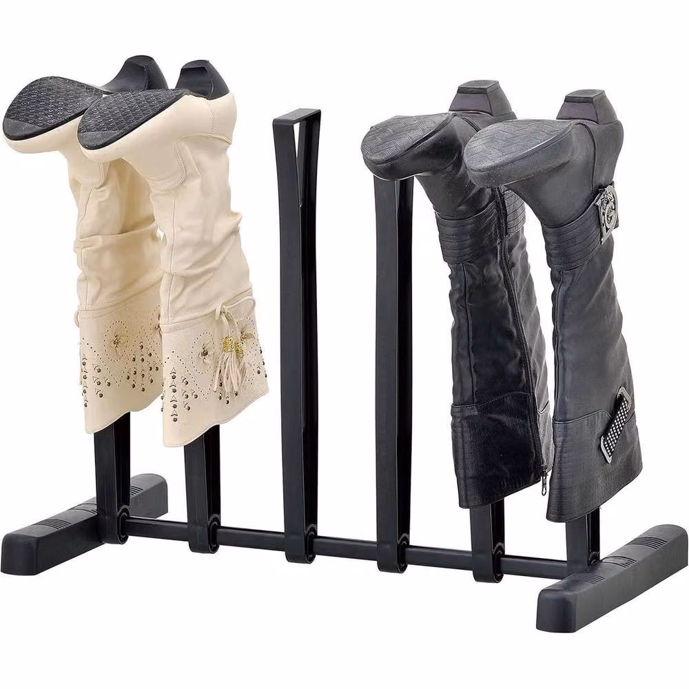 KORVIXA 3 Pair Boot Organiser Storage Rack in Black – 2