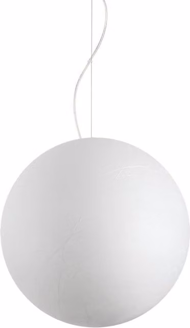 Ideal Lux Carta Indoor Globe Ceiling Pendant Lamp, White, Diameter: 50 cm