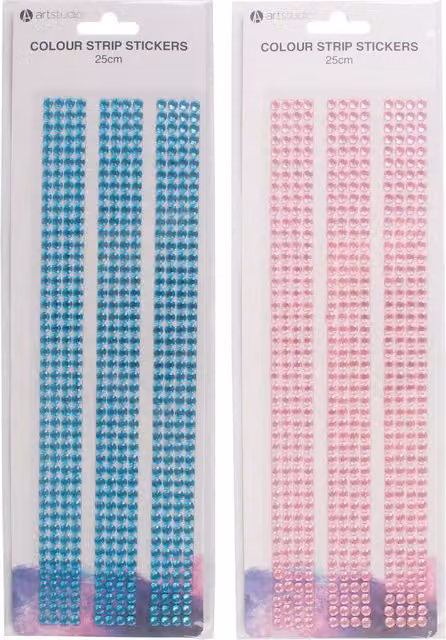 Art Studio Strip Stickers in Blue or Pink