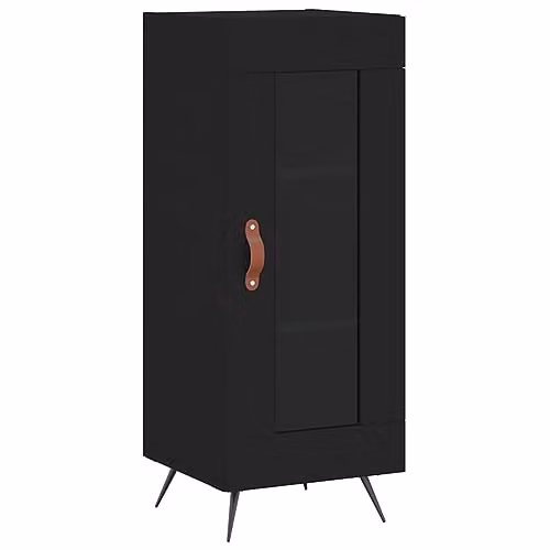 vidaXL Black Classic Sideboard with Glass Doors, W/D/H: 34.5 x 34 x 90 cm – 1