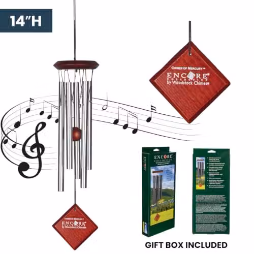 Woodstock Chimes Chimes of Mercury Silver Windchime – 6