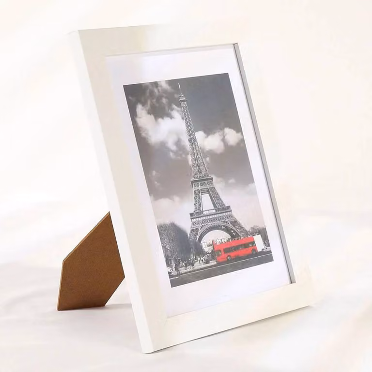 NESTLUNE 10 Pack White Rectangular Wood Photo Frames for Wall Mounting, 10x15 cm