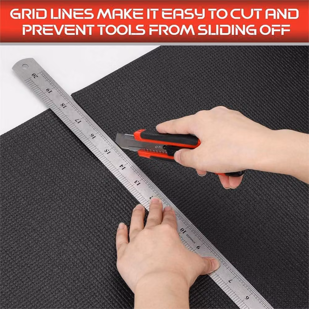 NESTLUNE Non Slip Heavy Duty Foam Drawer Mat, Black, W: 52 cm, H: 52 cm – 5