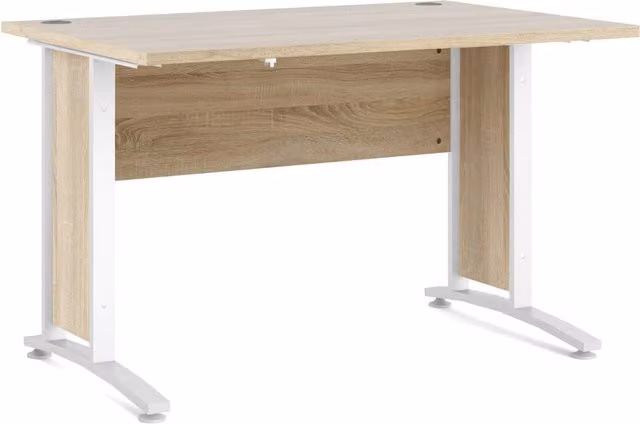 Furniture To Go Prima Modern Rectangular Desk in Brown Oak Finish, Width: 120 cm