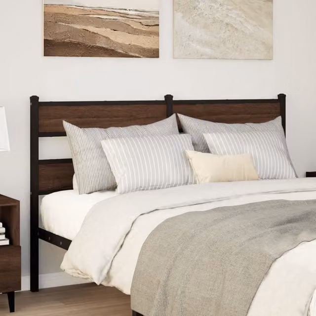 Berkfield Home Classic Headboard in Brown Oak, Width: 135 cm – 1
