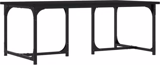 Berkfield Home Black Rectangular Coffee Table W/D/H: 90 x 50 x 35 cm – 1