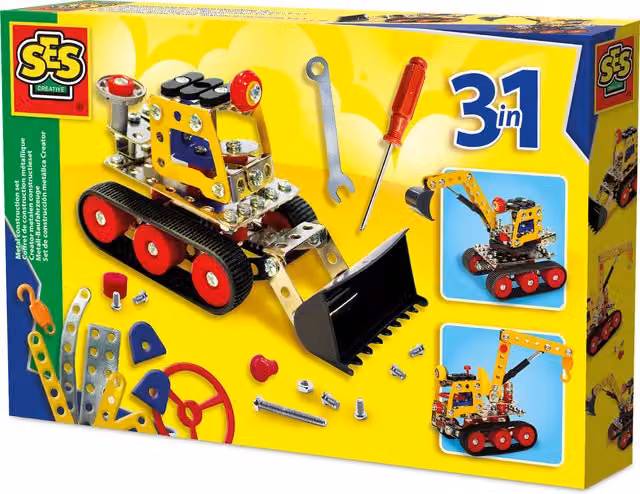 SES Creative Multicolour Motorised Vehicle Creative and Cognitive Building Set in Grey