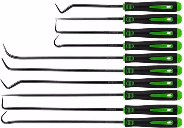 VOGREX 10-Piece Green O-Ring Hook Pick Removal Tool Set, Length: 24 cm