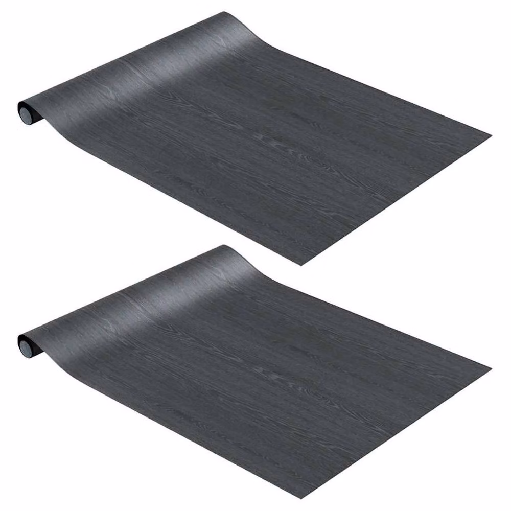 Berkfield Home Self-adhesive Dark Wood PVC Furniture Film, 2 Pack, Black, W: 90 cm x L: 500 cm – 1