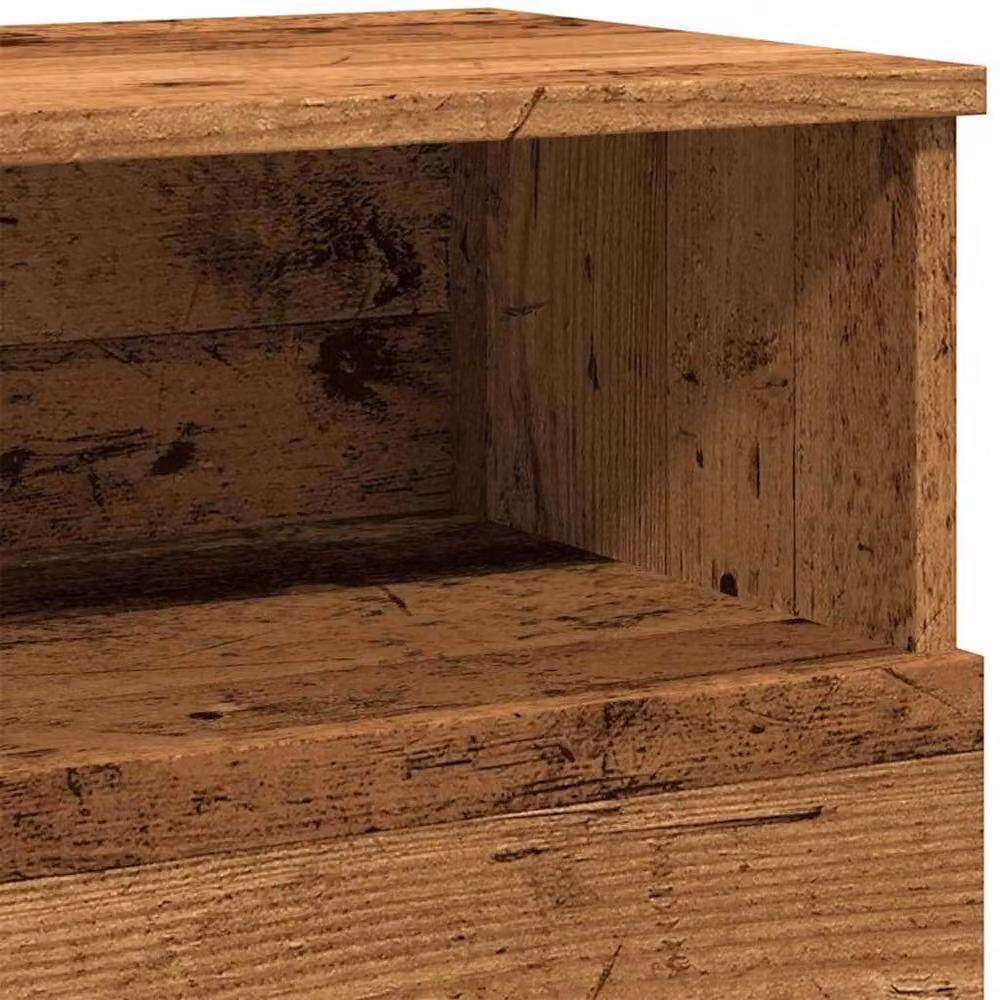 Berkfield Home Stylish Bedside Cabinet in Brown Old Wood, W/D/H: 50 x 32 x 60 cm – 6