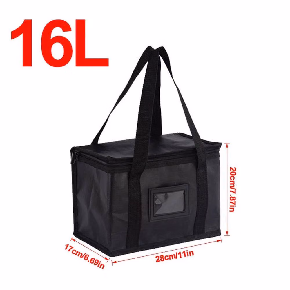 SPETLEK Large Insulated Food Delivery Bag, Black, 16L – 2
