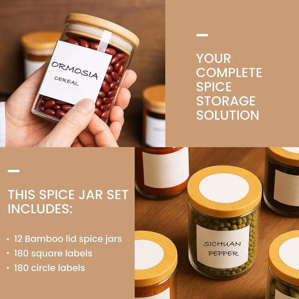 PAWNORA 12 Set of Clear Glass Jars with Screw Lids – 3