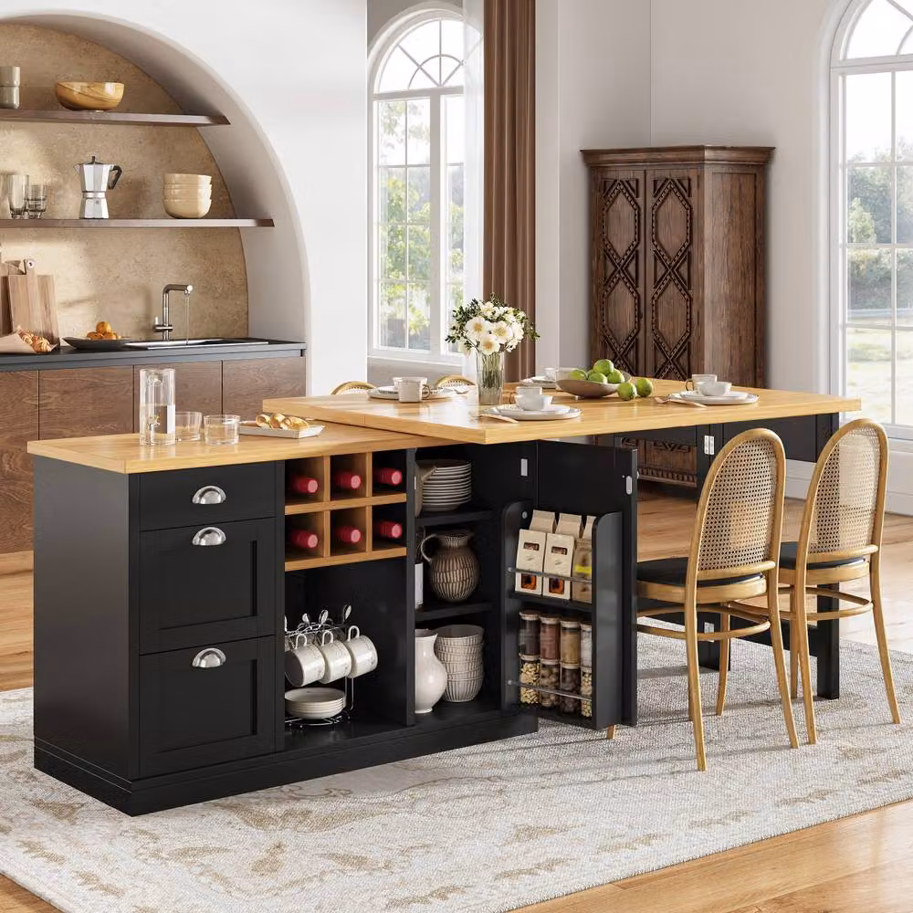 Matteo Modern Extendable Sideboard and Dining Table in Black – 3