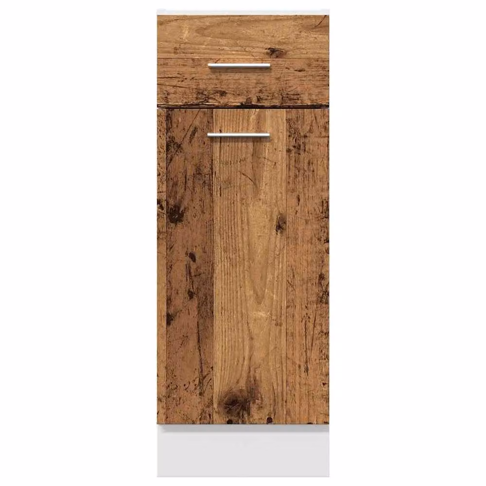 Berkfield Home Rustic Brown Kitchen Base Unit with Internal Drawers and Shelves, W/D/H: 30 x 46 x 81.5 cm – 2