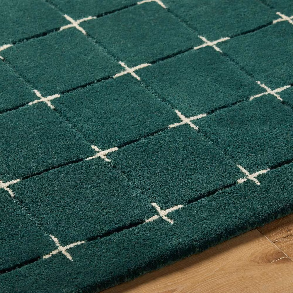 Livabliss Brook Hand-Tufted Wool Modern Living Room and Bedroom Rug in Green, Red and Grey, W: 185 cm, L: 275 cm – 3