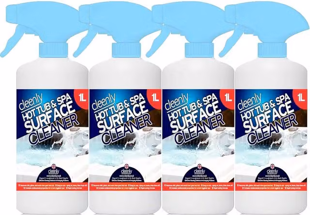 Cleenly Hot Tub and Spa Waterline Surface Cleaner, 4 kg, Clear/White