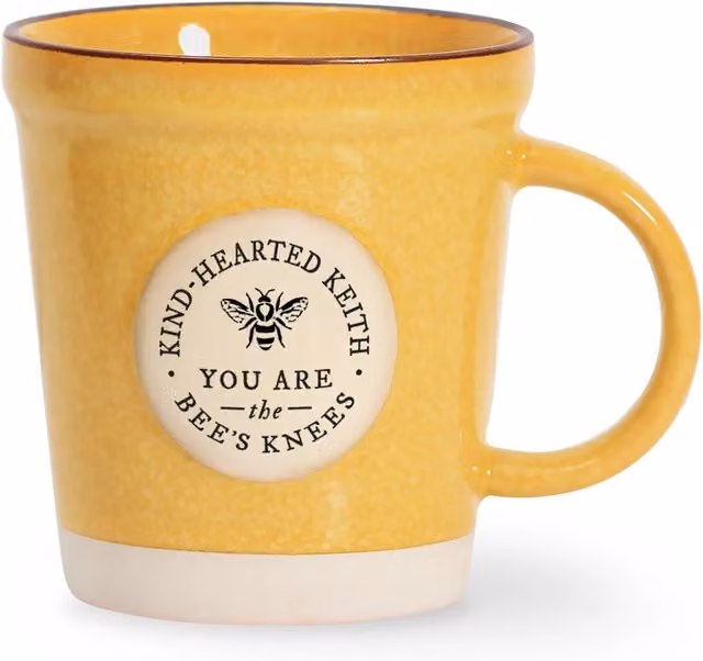 History and Heraldry Keith Pre-personalised Plant Pot Mug in Yellow Ceramic Stoneware