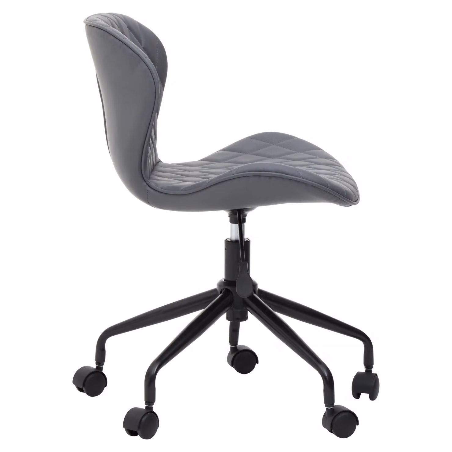 Orsina Ergonomic Modern Home Office Chair in Grey and Black with Faux Leather Upholstery, H 81 cm x W 57 cm x D 48 cm – 2