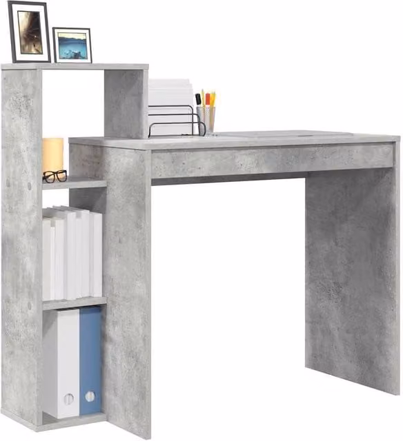 Berkfield Home Elegant Writing Desk in Grey Concrete-effect Laminate, W: 120 cm, D: 50 cm, H: 72 cm – 1