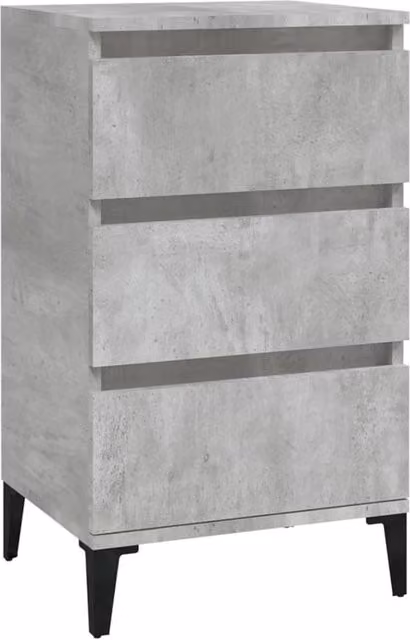 Berkfield Home Bedside Cabinet in Concrete Grey, W/D/H: 40 x 35 x 70 cm – 1