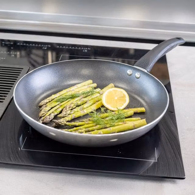 KitchenCraft Non-Stick Ecolution Aluminium Frying Pan, Black or Grey, 28 cm