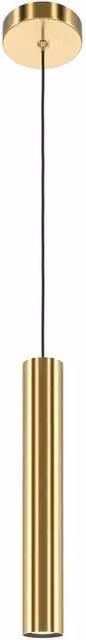 Netlighting Pro Focus Modern Slim Pendant Ceiling Light in Gold/Brass with 1xGU10