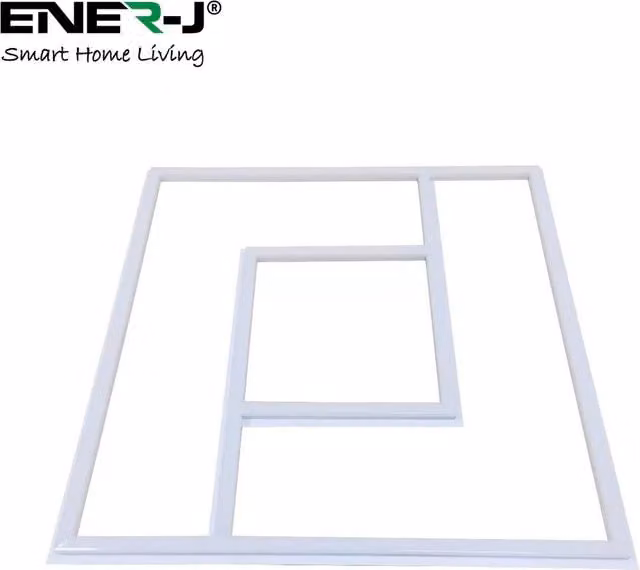 ENER-J Pack of 4 White LED Recessed Panel Lights, 40W Cool White, W/D/H: 60 x 60 x 4 cm