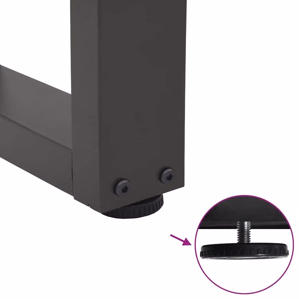 Berkfield Home Modern V-Shape Dining Table Legs, 2 Pieces, Anthracite Grey, H: 72-73.3 cm x W: 80 cm – 4