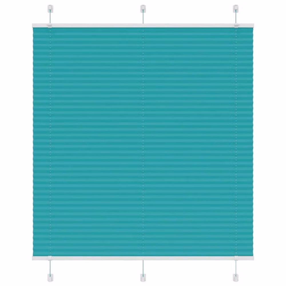 Berkfield Home Single Pleat Blind in Petrol Green, W: 120 cm, H: 150 cm
