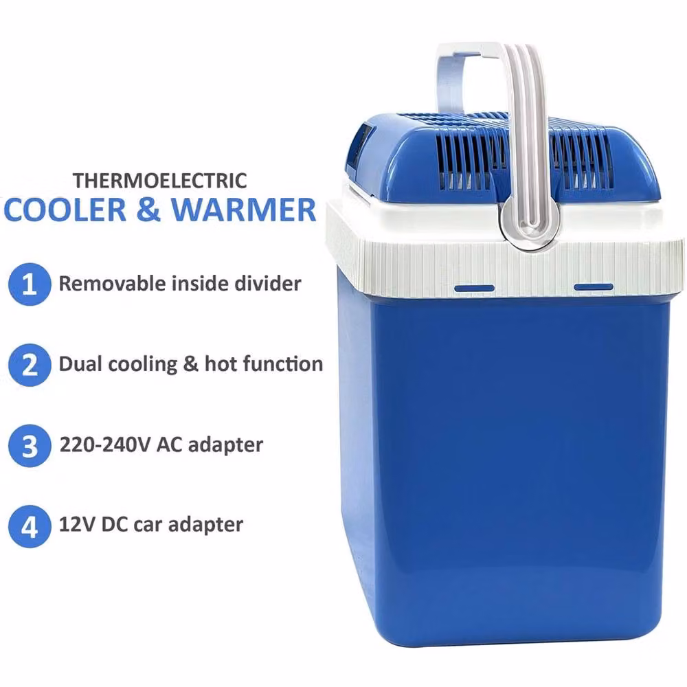 Nordara 24L Portable Electric Cool Box 12V/240V Hot and Cold in Blue – 4