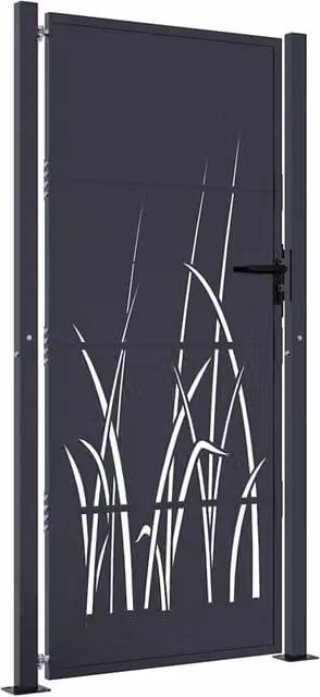 Berkfield Home Steel Garden Gate in Anthracite Grey, W: 105 cm, H: 180 cm