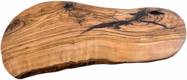 Verano Spanish Ceramics Brown Olive Wood Rustic Slim Charcuterie Board, W: 13-16 cm, L: 45 cm – 1