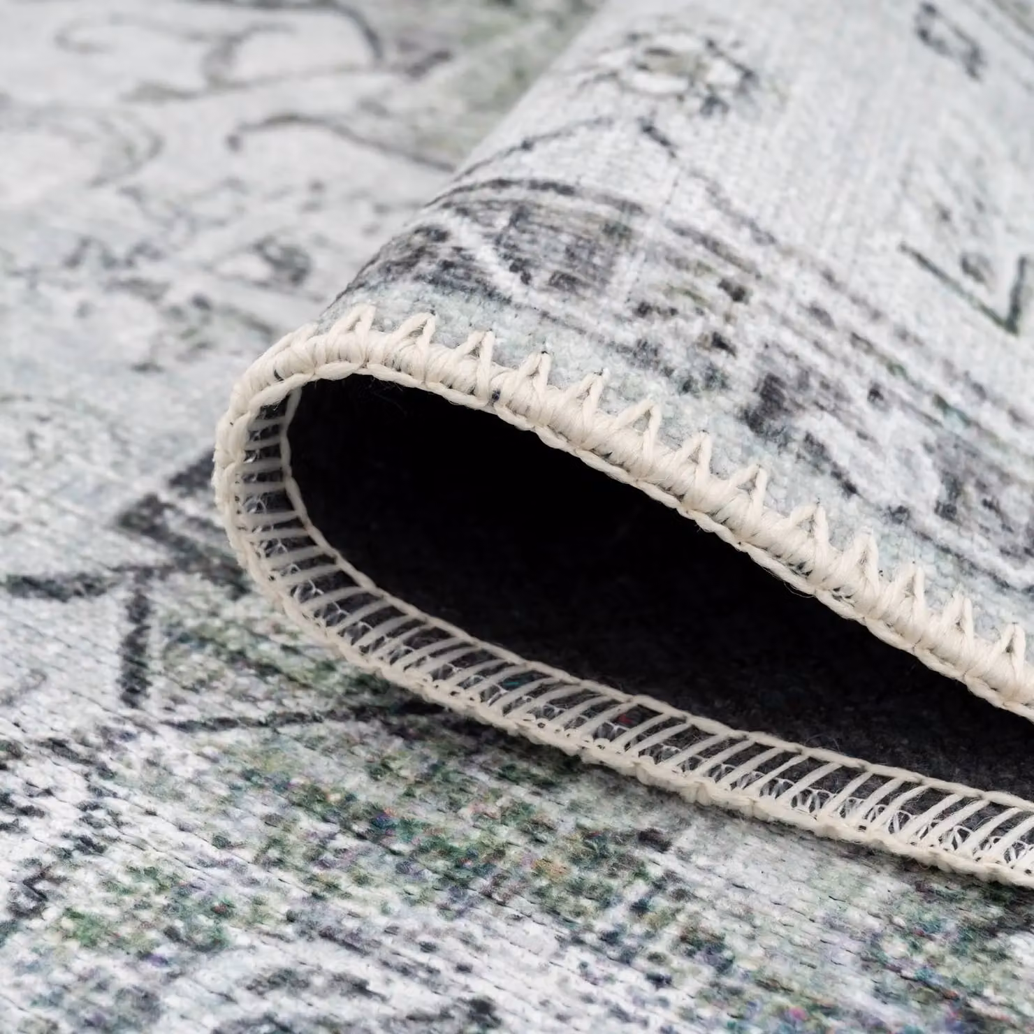 Kukoon Large Rectangular Area Rug in Green, Washable and Non-Slip, W/D/H: 160 x 230 cm – 2
