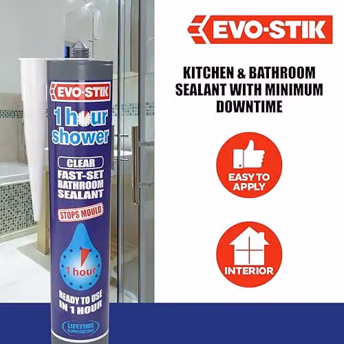Pattex Mould Resistant Silicone Shower Sealant in Transparent or White, 310ml – 4