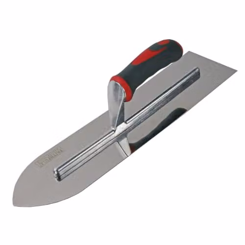 Faithfull Stainless Steel Soft Grip Flooring Trowel, Silver