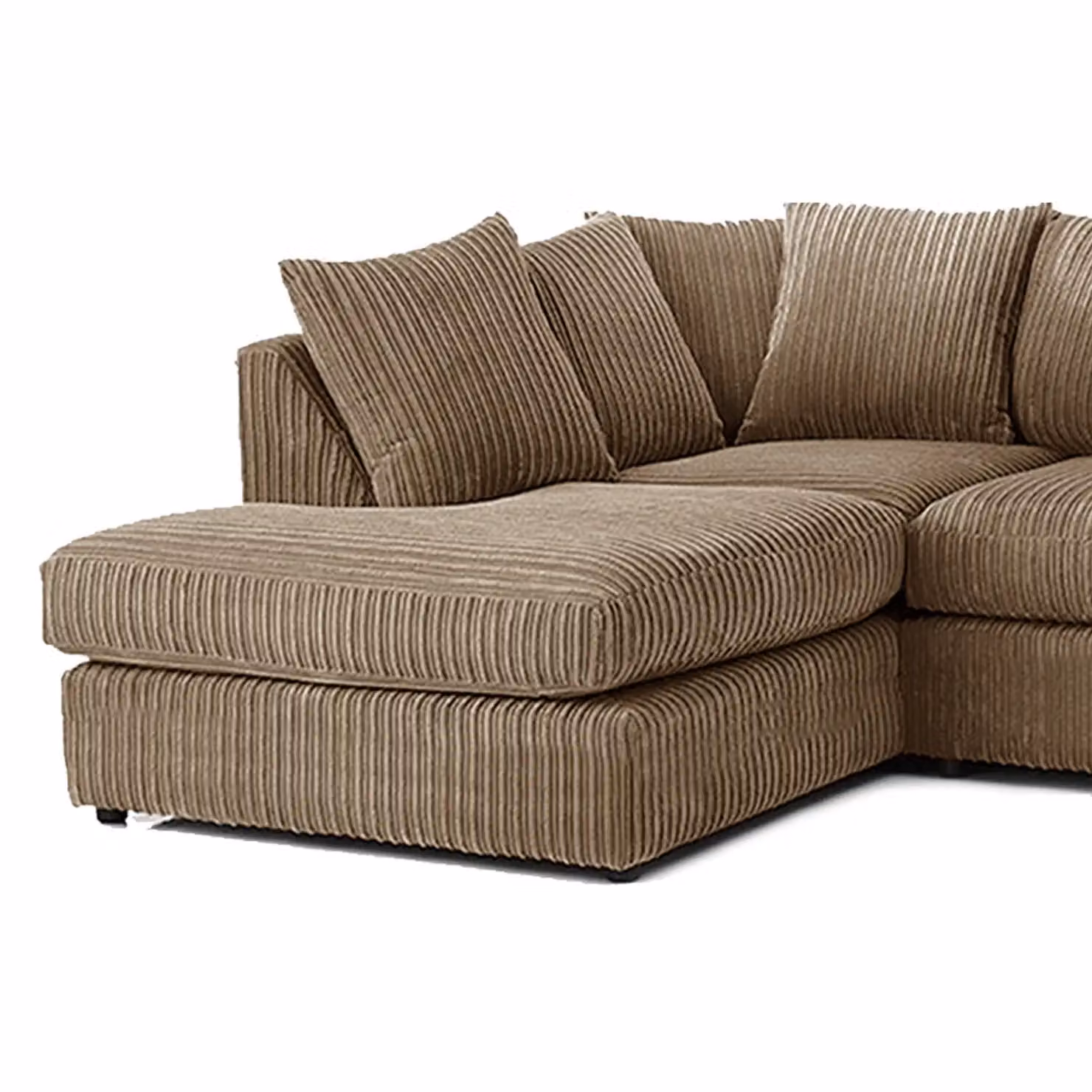 Luxor Living Camel Jumbo Cord 4 Seater Left Hand Facing Corner Sofa – 2