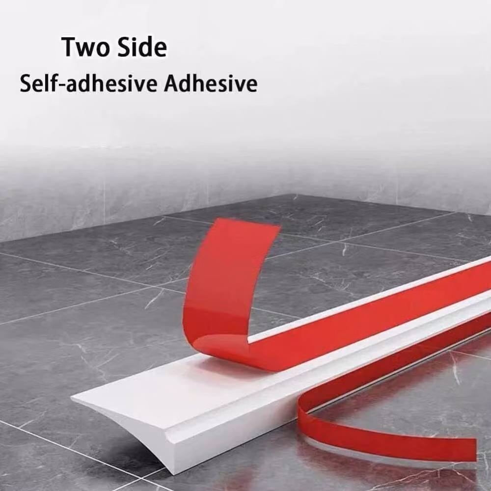FLAVORA White Self-Adhesive Waterproof Shower Door Threshold Strip Seal, Width: 180 cm, Height: 180 cm – 2