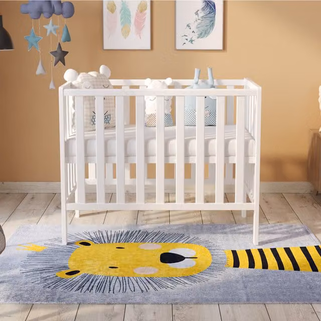 Love For Sleep Paris Space Saver Cot with Mattress in White