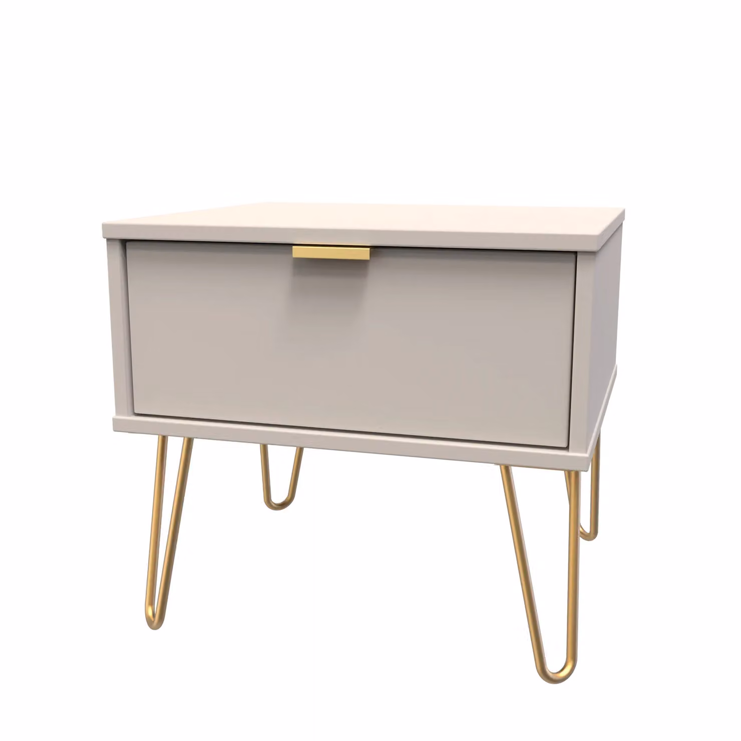 Ready Assembled 2 U Fuji Wide Side Table with 1 Drawer in Taupe – 2