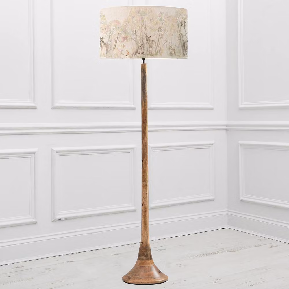 Voyage Maison Kinross Floor Lamp with Enchanted Forest Eva Lampshade in Beige and Wood – 2