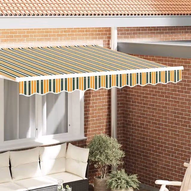 Berkfield Home Awning Valance for 3 m Frame, Green and Yellow, W: 280 cm, H: 20 cm