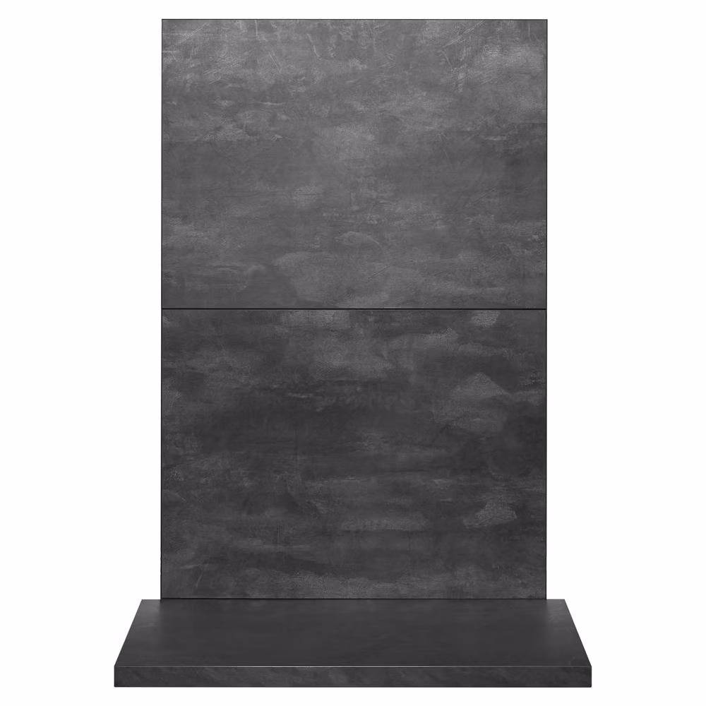 Acantha x2 Tile and Hearth Set in Grey Slate Venetian Plaster Effect – 2
