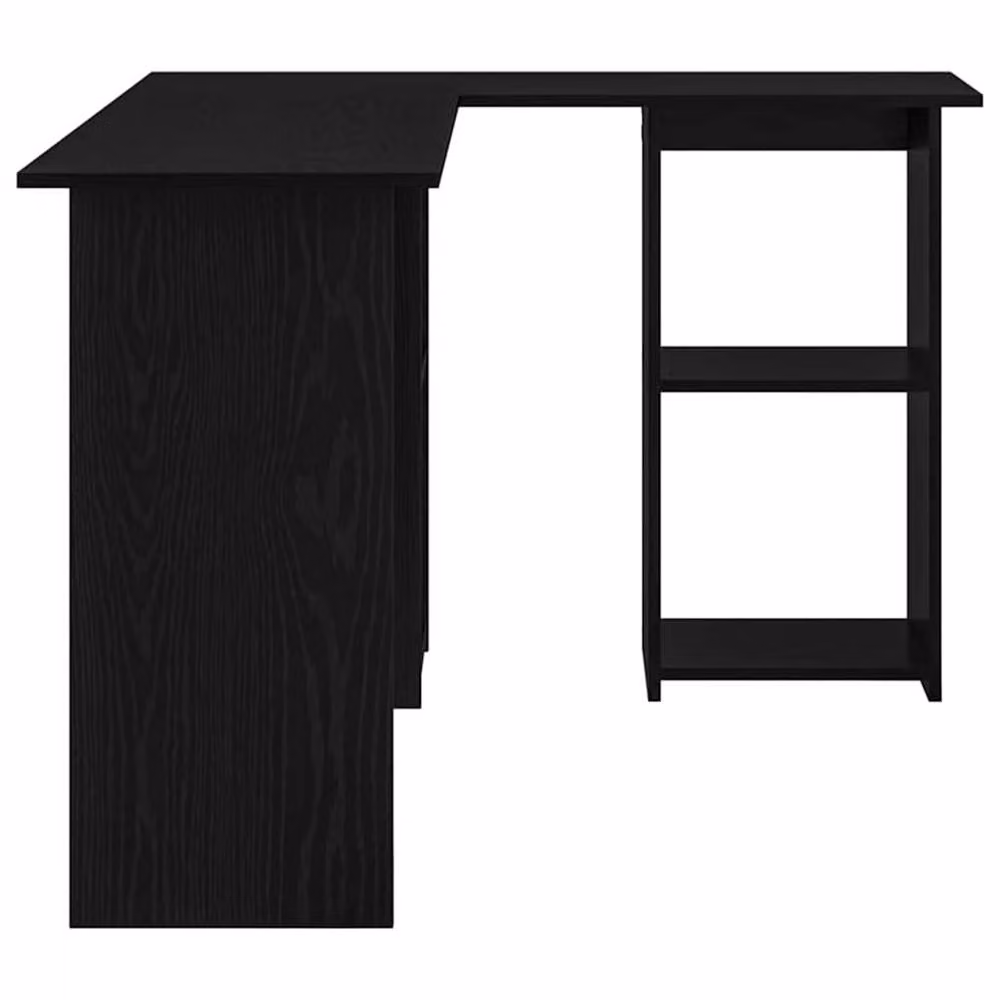 Berkfield Home Modern Black Oak Writing Desk in Black – 5