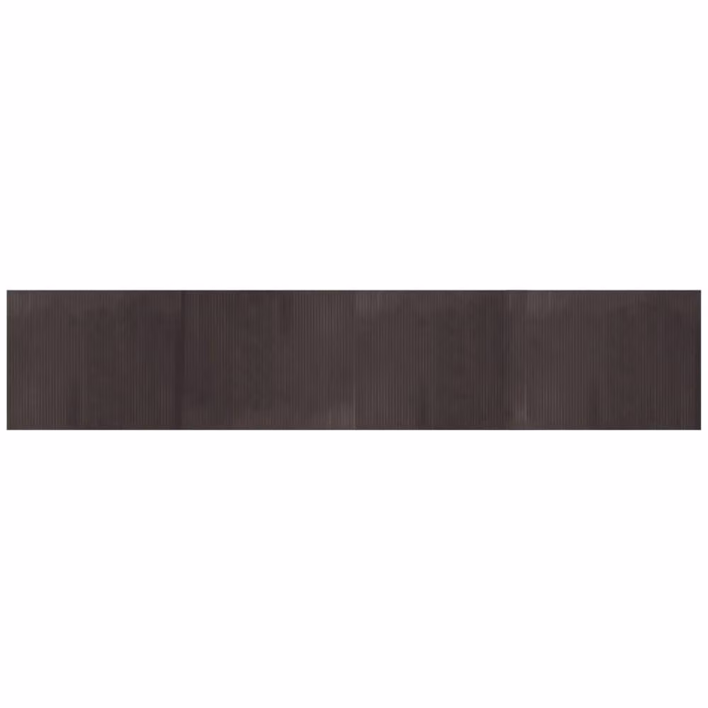 Berkfield Home Rectangular Bamboo Rug in Dark Brown and Black, W/D: 80 x 400 cm – 2