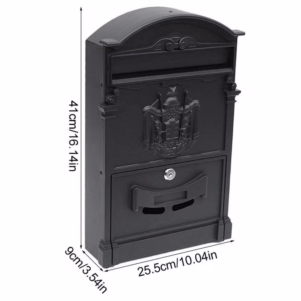 SPETLEK Aluminium Large Letter Post Box, Black – 2