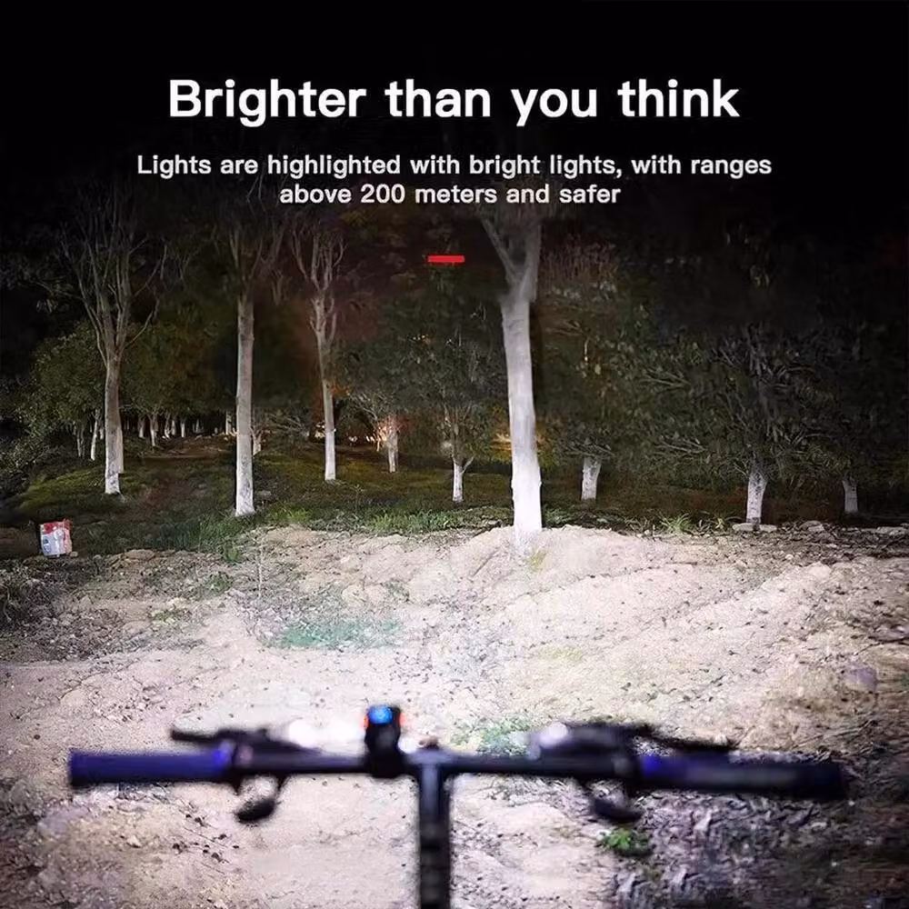 FLAVORA USB Rechargeable T6 LED Bike Light Set in Black and Red – 4