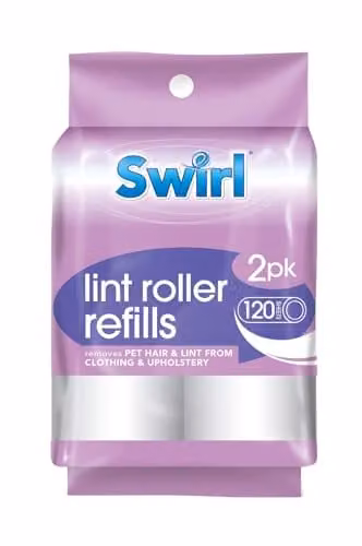 Swirl Lint Roller Refills in White