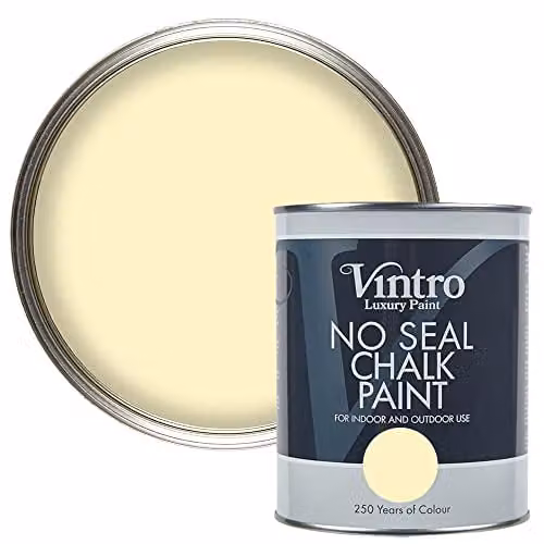 Vintro No Seal Chalk Paint Isabella Pale Yellow 1 Litre