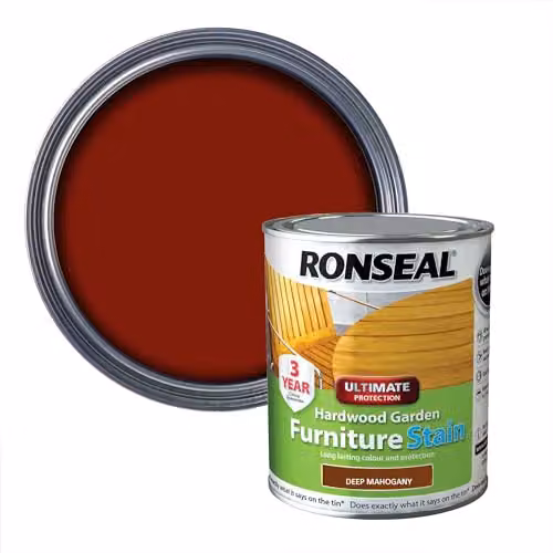 Ronseal Hardwood Furniture Stain in Dark Brown, 750 ml