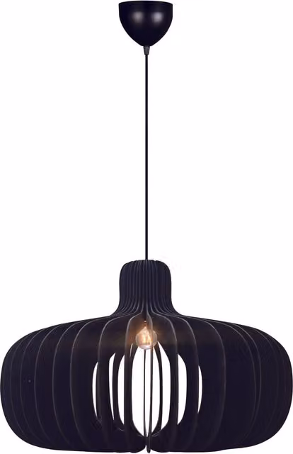 Nordlux Hazo Suspended Pendant Light in Black Wood for Dining Rooms, E27, 66 cm – 1